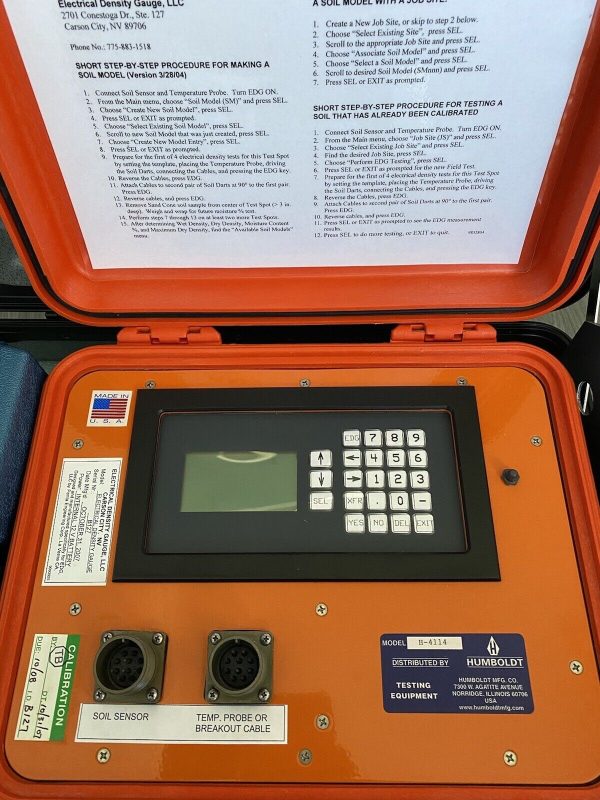 Humboldt H-4114 EDG Non-Nuclear Soil Moisture Density Tester