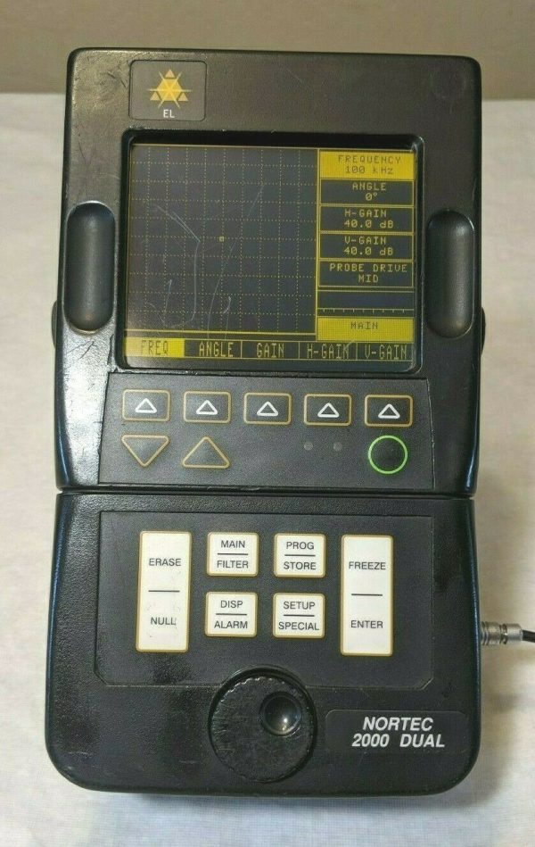 Olympus Nortec 2000 DUAL Eddy Flaw Detector W/ 2 Color Displays