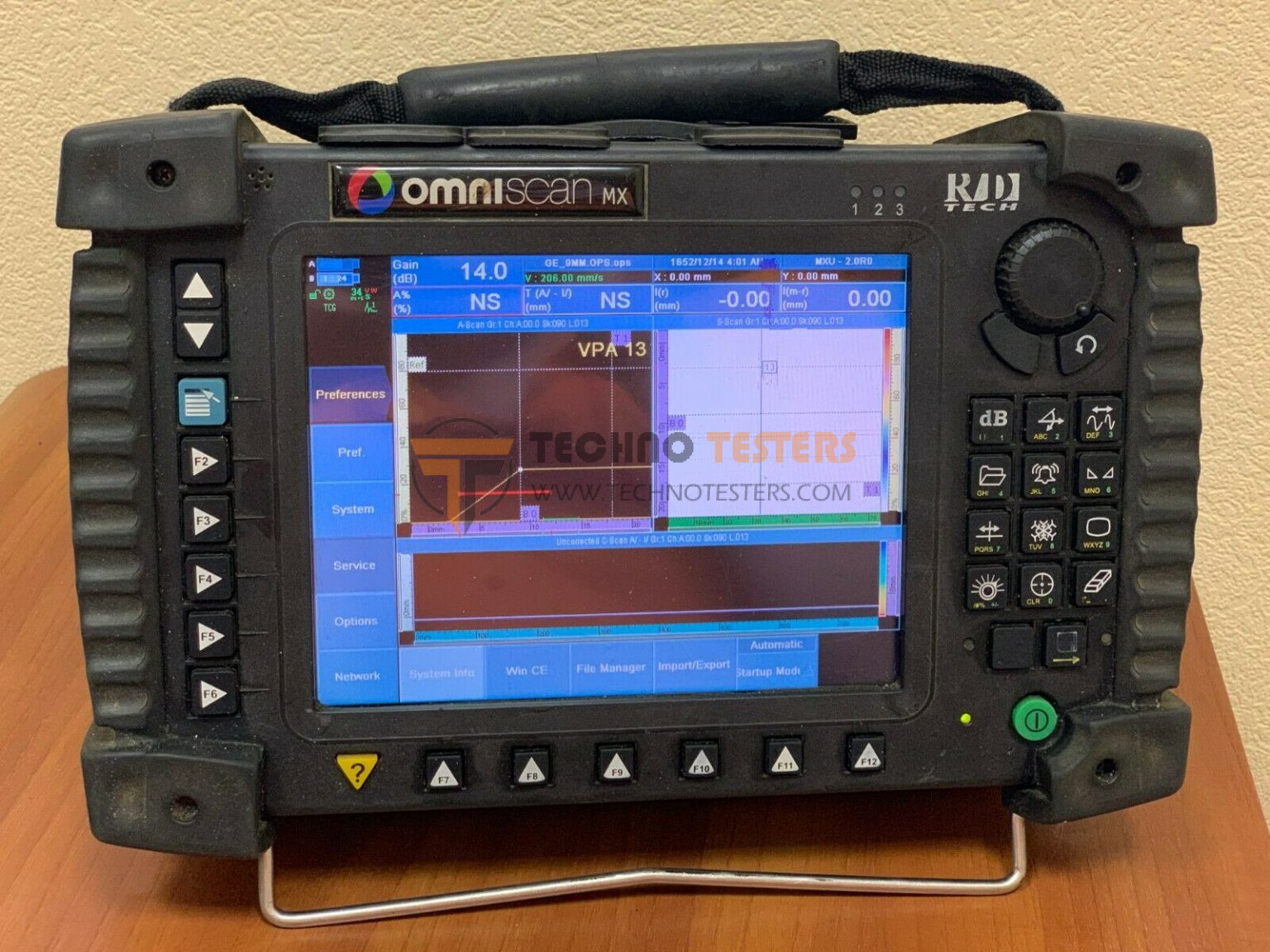 Omniscan Ruler Colors Olympus Omniscan MX Mainframe with 32:128PR Phased Array Flaw Detector ...