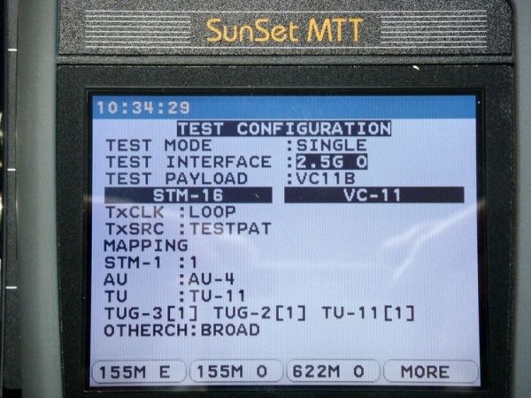Sunrise Telecom SSMTT-C SDH 1.5M- 2.5Gb/s 1310/1550nm Analyzer